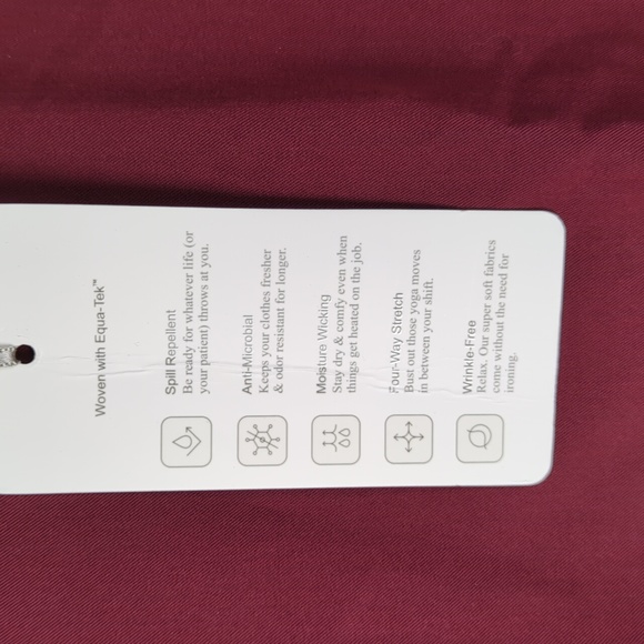 Mandala Wine Scrub Top - Picture 6 of 6